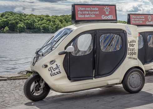 Pod Taxi Clean Motion ZBEE stulen i Stockholm